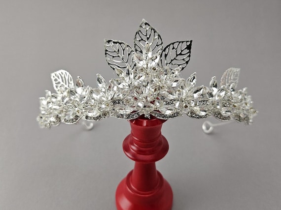 Silver Swarovski Crystal Quinceanera Tiara: Bridal Wedding Crown