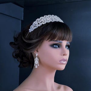 Swarovski Crystal Bridal Headband: Silver Wedding Tiara - Etsy display picture 1