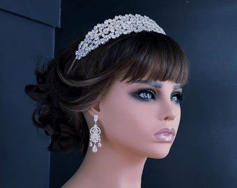 Bridal Headband, Swarovski Crystal Headband, Wedding  display picture 1