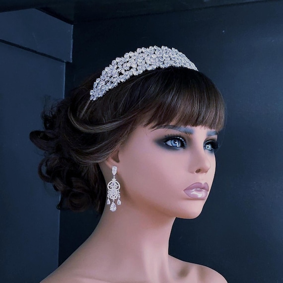 Swarovski Crystal Bridal Headband: Silver Wedding Tiara