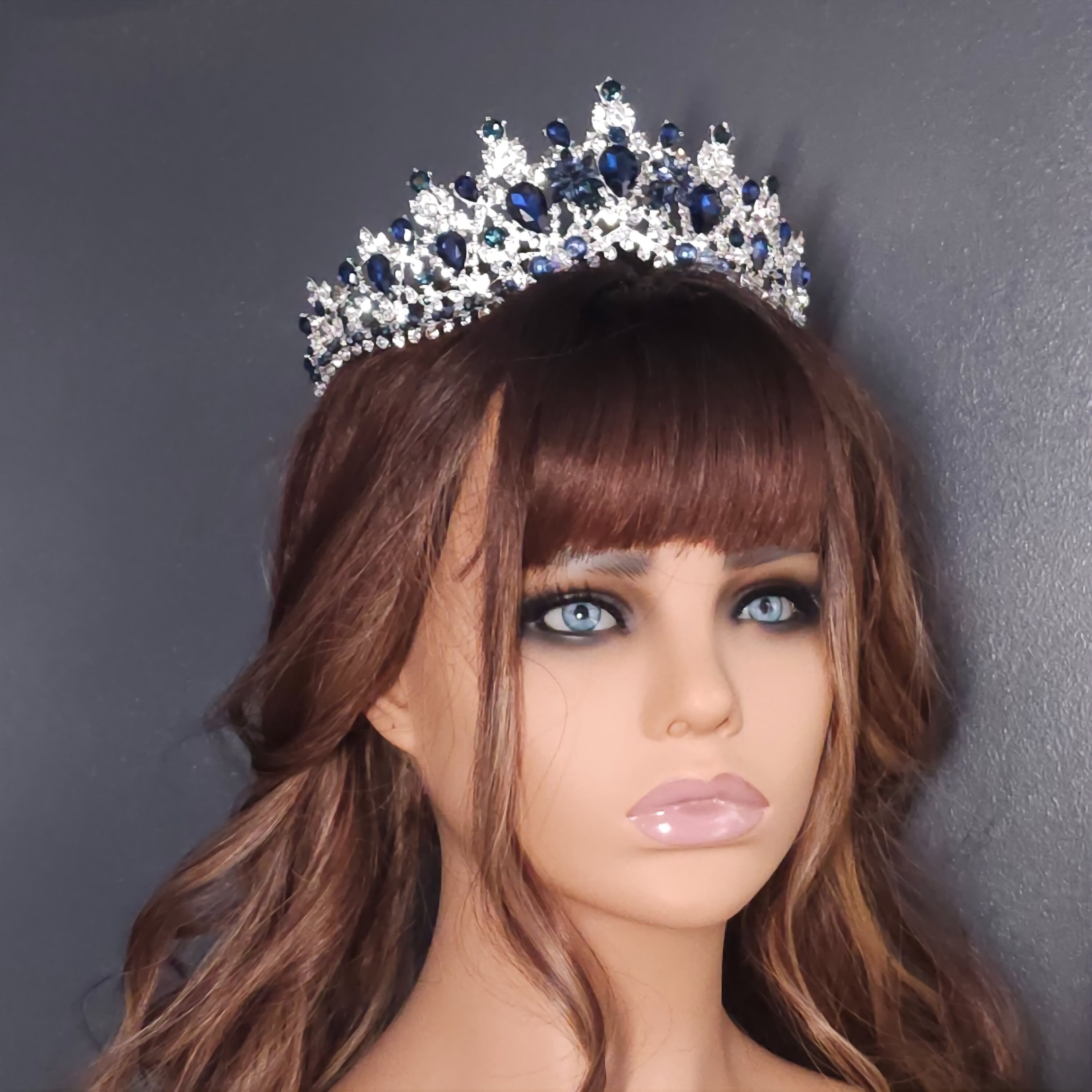 BAROCKE KRONE COSPLAY Tiara Für Frauen Perle Stras Produktbild-Vorschau 5