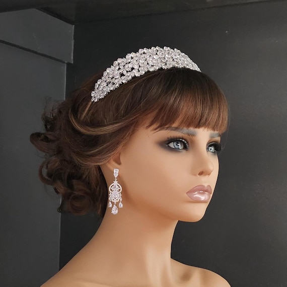 Swarovski Crystal Bridal Headband: Silver Wedding Tiara