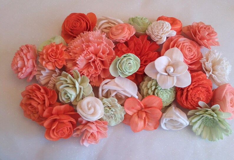 Sola Wood Flower Assortment Set of 30/ Sola Wood Etsy