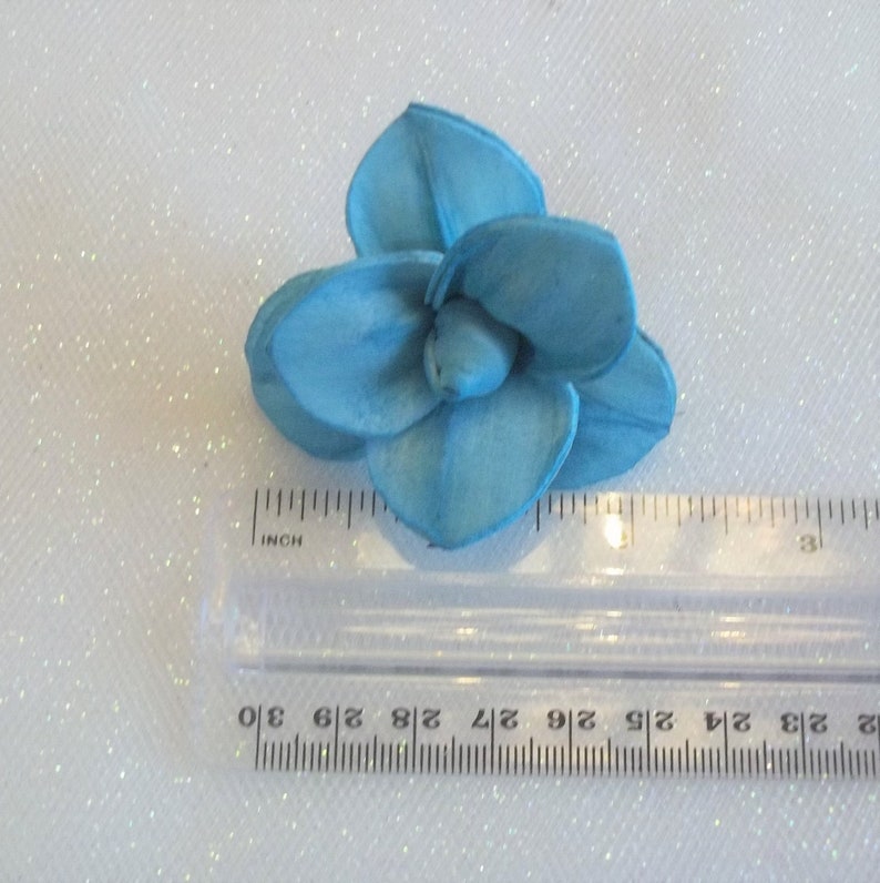 Set of 10 Sola Wood Flowers Lily 2 size Desert Turquoise Painted Wedding Flowers Home Decor Bouquet Crafts Sola Wood Evan
