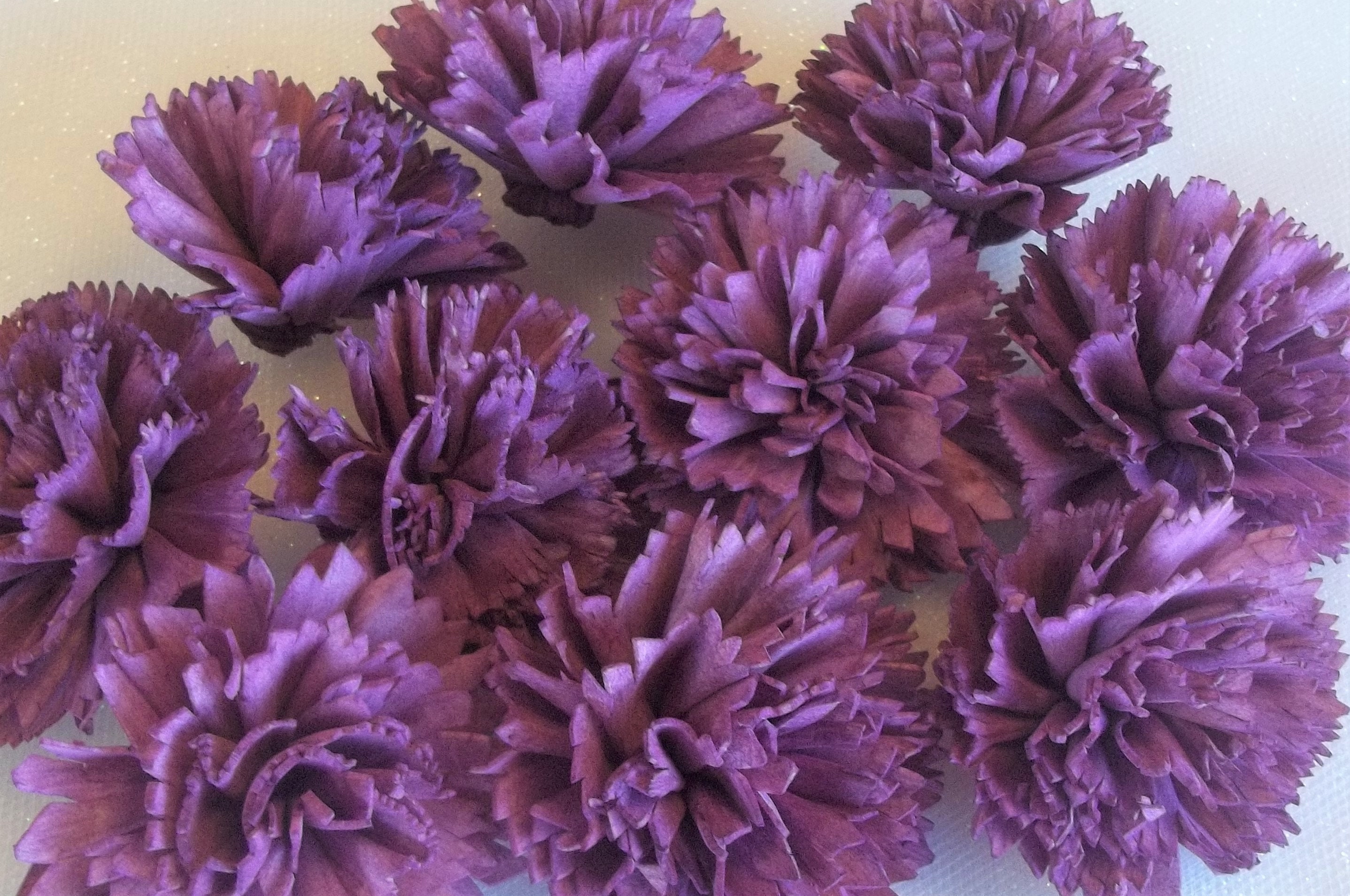 Sola Wood Carnation Set of 10 / Sola Wood Flowers / 2 Etsy