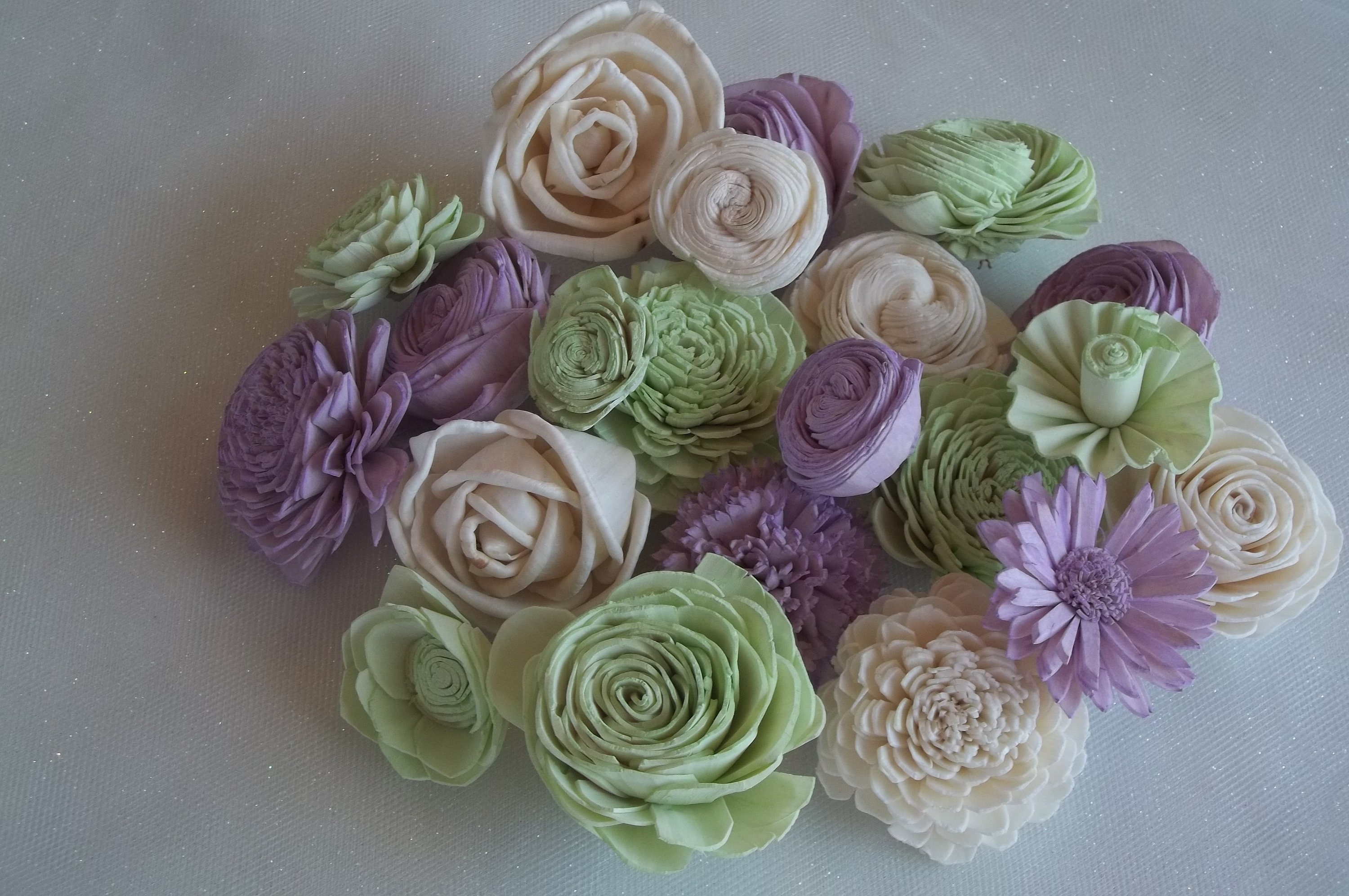 Sola Wood Flower AssortmentSet of 21/Sola Wood Flowers/Lilac Etsy