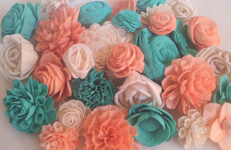 Sola Wood Flower Assortment Set of 30 / Sola Wood Flowers Etsy