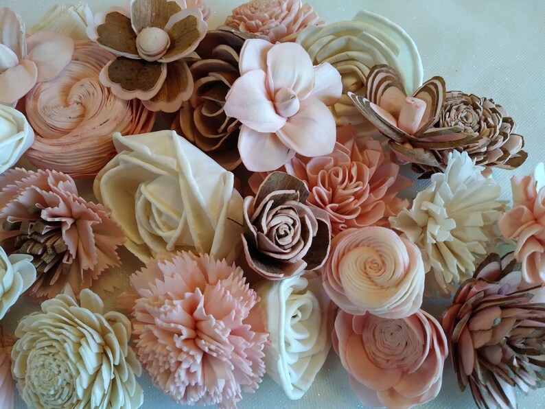 Sola Wood Flower Assortment Set of 30 / Sola Wood Flowers Etsy