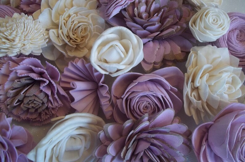 Sola Wood Flower Assortment Set of 30/ Sola Wood Etsy