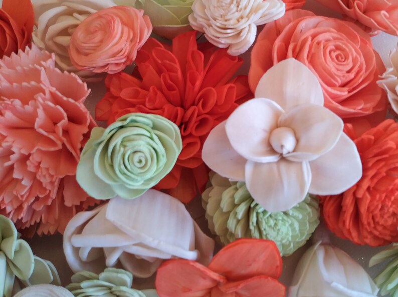 Sola Wood Flower Assortment Set of 30/ Sola Wood Etsy