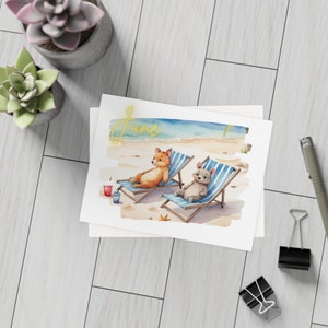 Cartão postal de praia de junho personalizado, enviar para crianças na faculdade, presente para os pais, cartão postal de praia, cartões postais personalizados para crianças, 10, 30, 50 unidades
