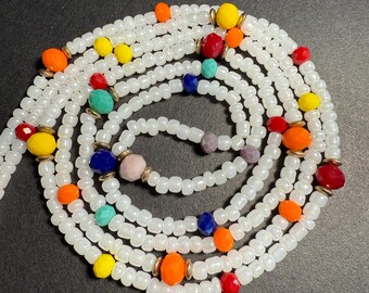 Rainbow Pearl Essence Waist Beads