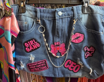 Pretty Girl Energy Denim Tote