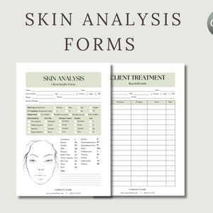 Editable Facial Skin Analysis Form, Esthetician Forms Face Mapping, Fitzpatrick Scale Printable Facial Consultation Form, Med Spa Template
