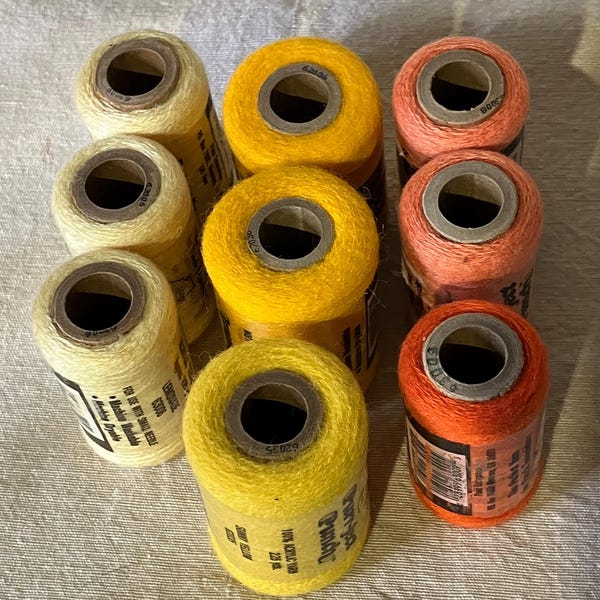 Yellow Purr-fect punch yarn embroidery acrylic 225yrds floss thread Acrylic Brights orange apricot lemonade
