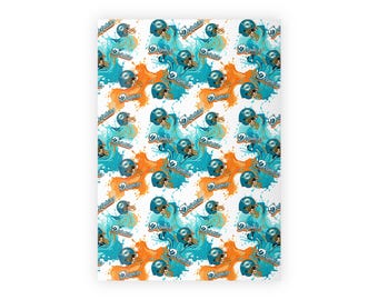 Miami Dolphins Gift Wrapping Paper Roll