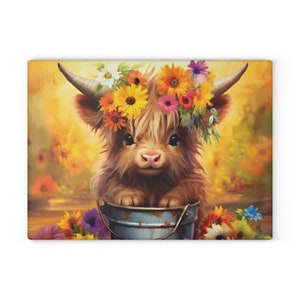 Baby Highland Cow Cutting Board