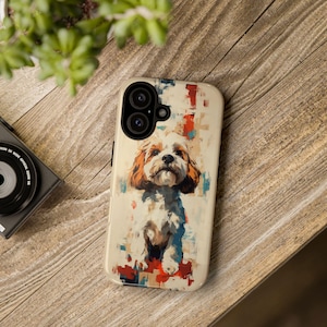Akvarell Cockapoo hund mobilskal: Dubbelskiktsskydd