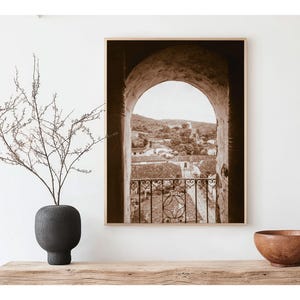 Bell Tower view Trinidad Cuba in 1948 vintage fine art travel photo old colonial architecture Spanish style interior design wall decor gift