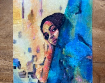 Encaustic portrait art print