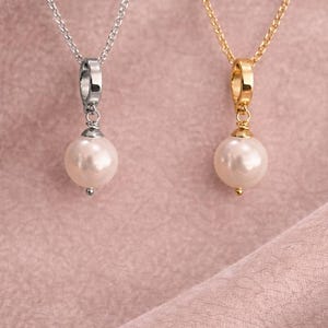 Perfect Pearl Clip-Anhänger, Silber Gold, add on offene Öse, 10 mm 12 mm 16 mm Perle