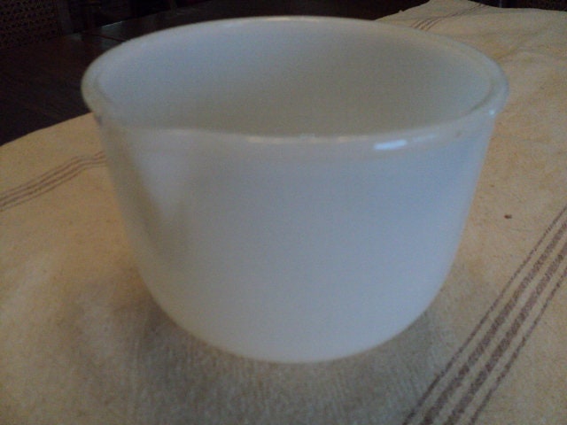 Glasbake Mixing Bowl for Sunbeam Vintage Milk Glass Mixing Bowl With Spout