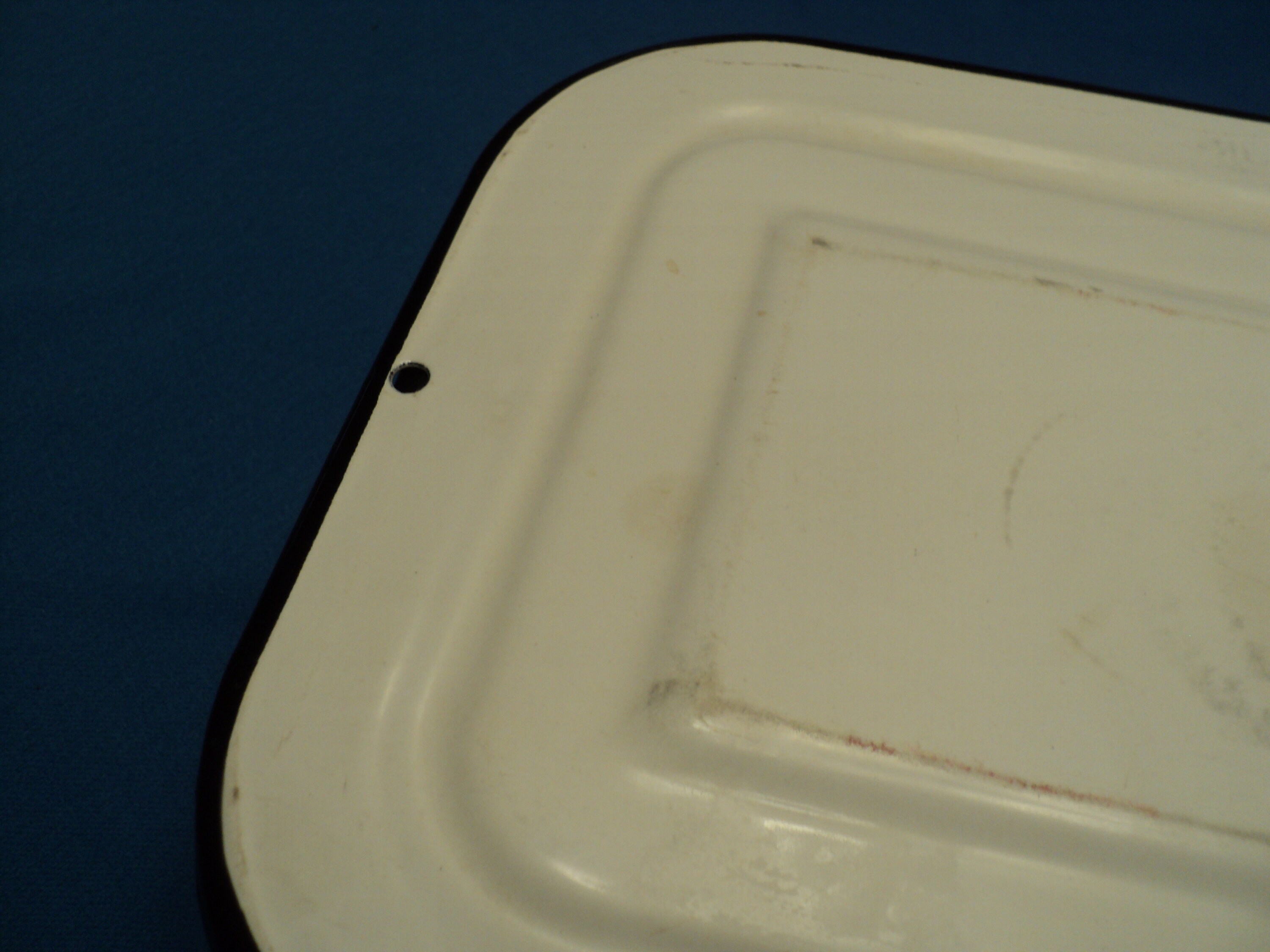 Vintage 40's White Enamel Refrigerator Pan With Lid and Etsy