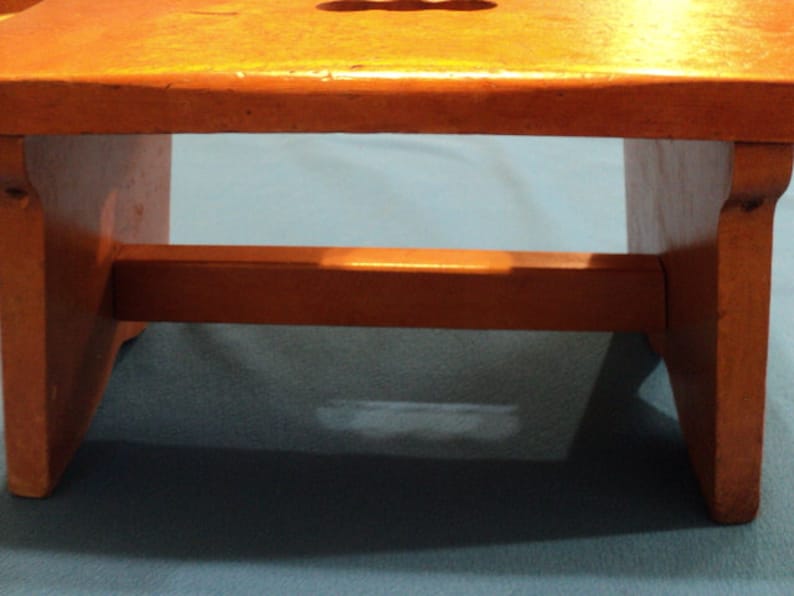 Vintage Pine Step StoolWood BenchFlower Stand