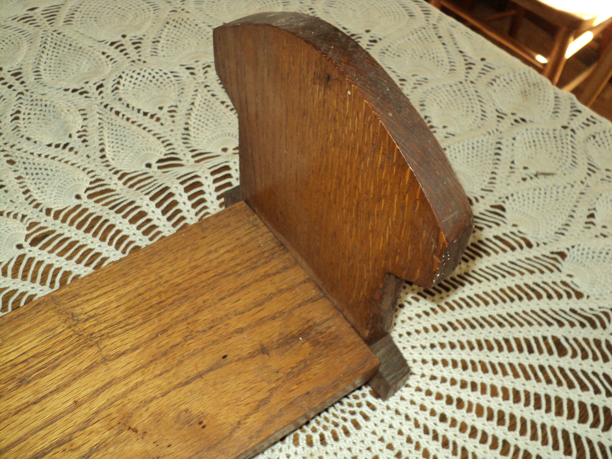 Vintage Oak Wood Book Rack - Etsy