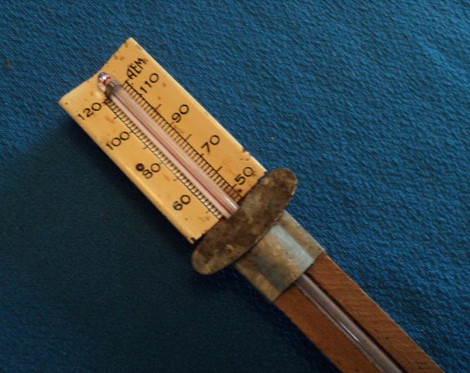Vintage 20s Chicken Brooder Thermometerwoodmetalmercury Etsy