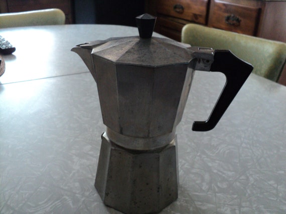 VINTAGE Express Coffee Maker Italian Style Aluminum Stovetop Single Cup
