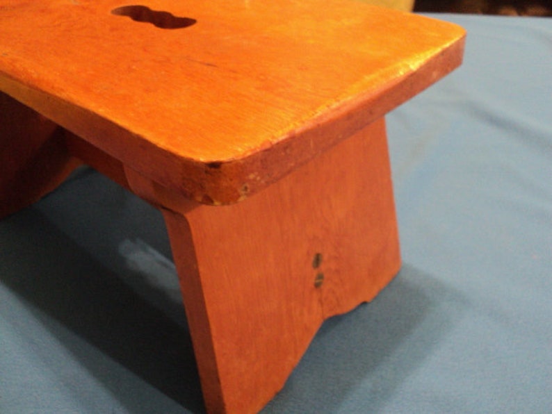 Vintage Pine Step StoolWood BenchFlower Stand