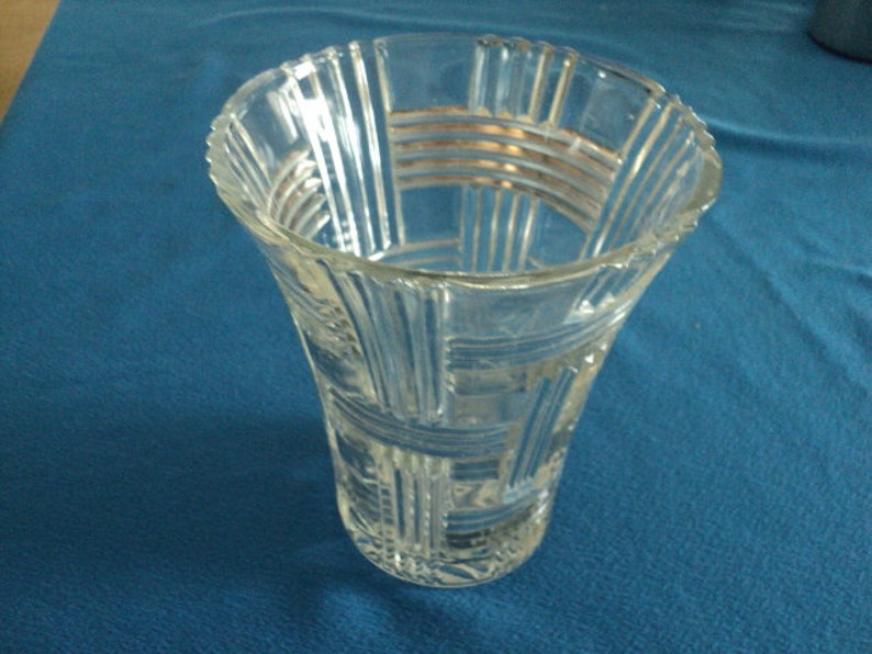 Vintage Hazel Atlas Clear Glass Criss Cross Pattern From The | Etsy