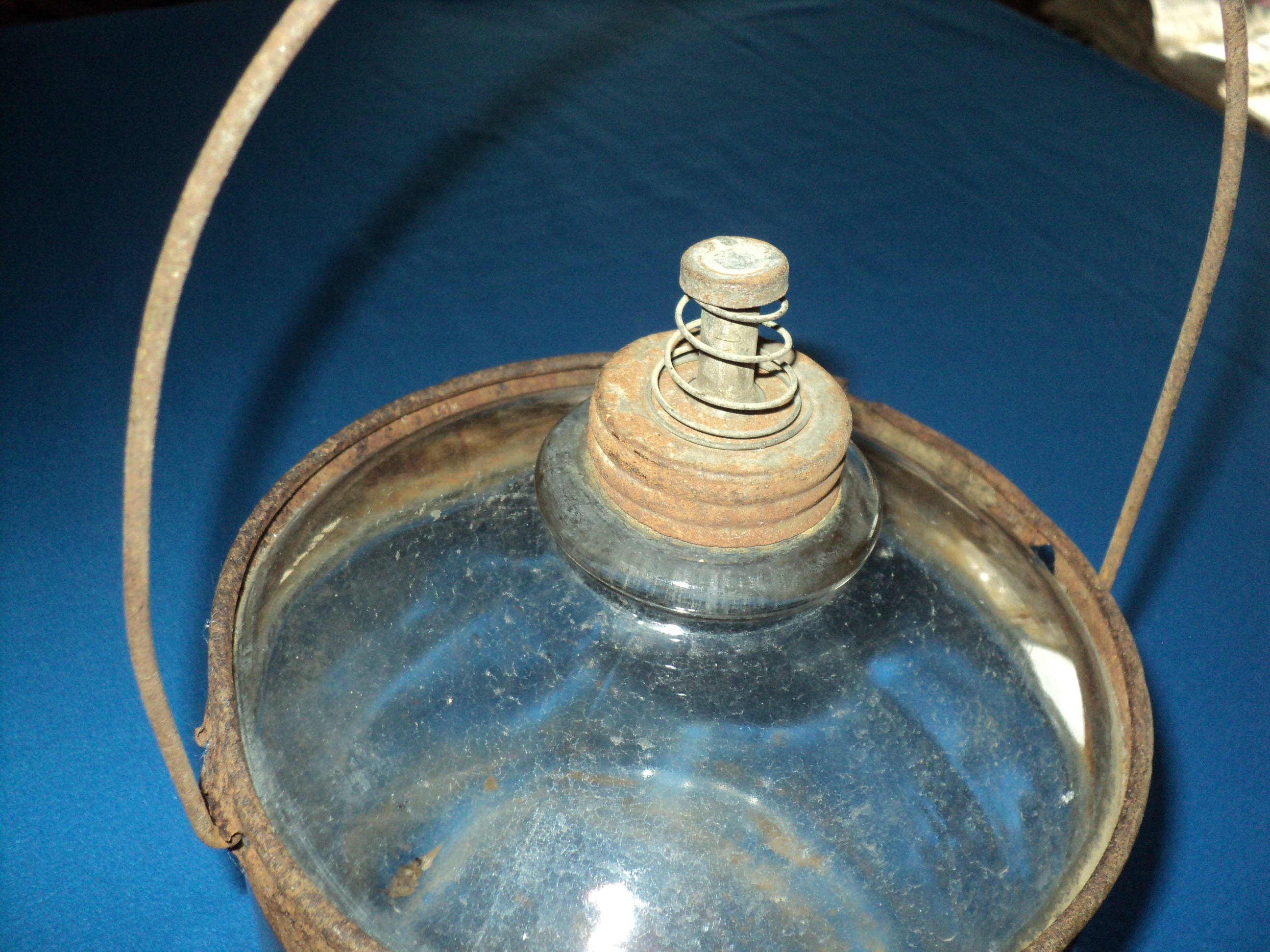 Primitive Antique Kerosene Glass Jar for Perfection Stove Etsy