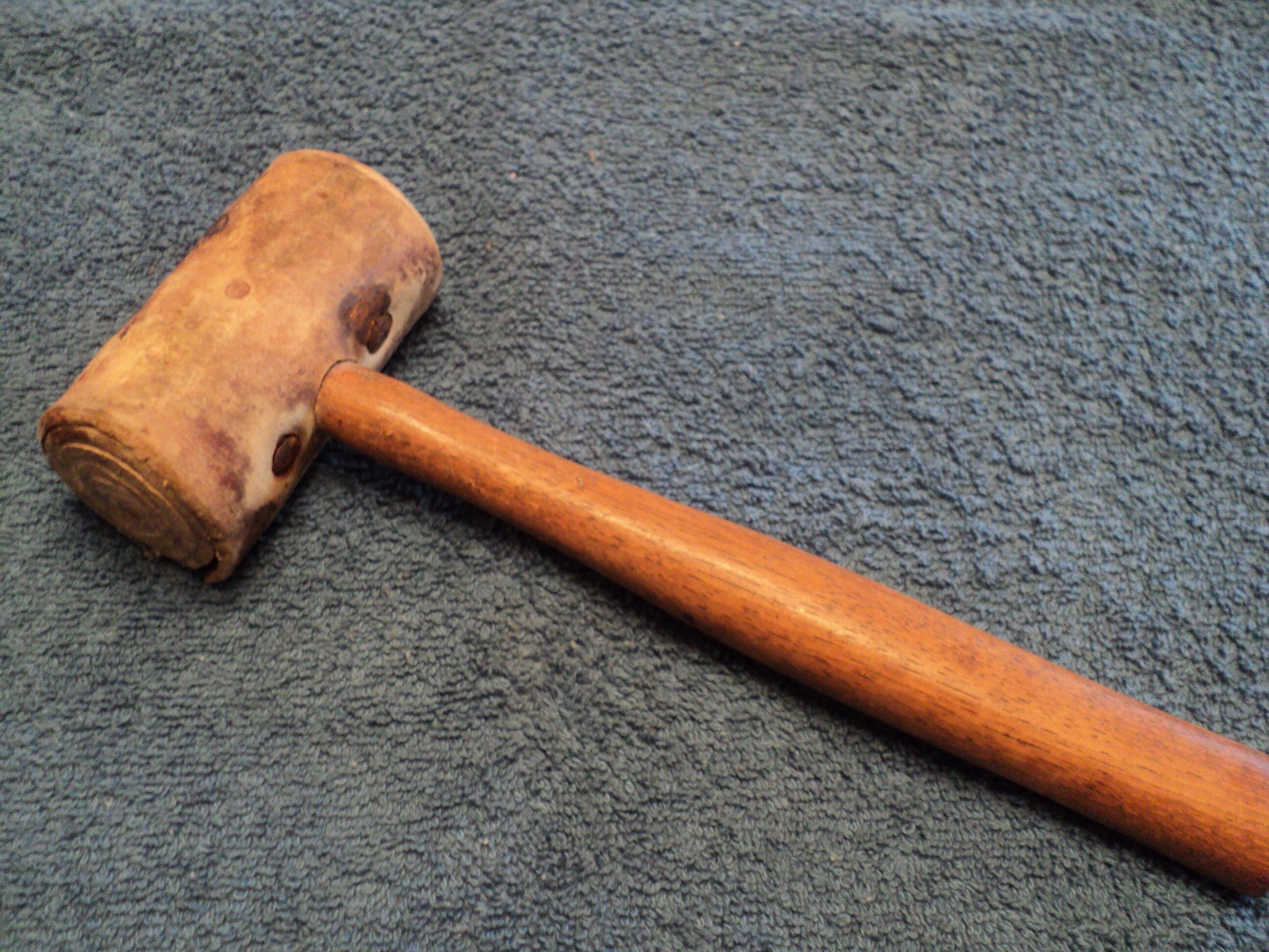 Antique Rawhide Mallet with Wooden Handle Etsy