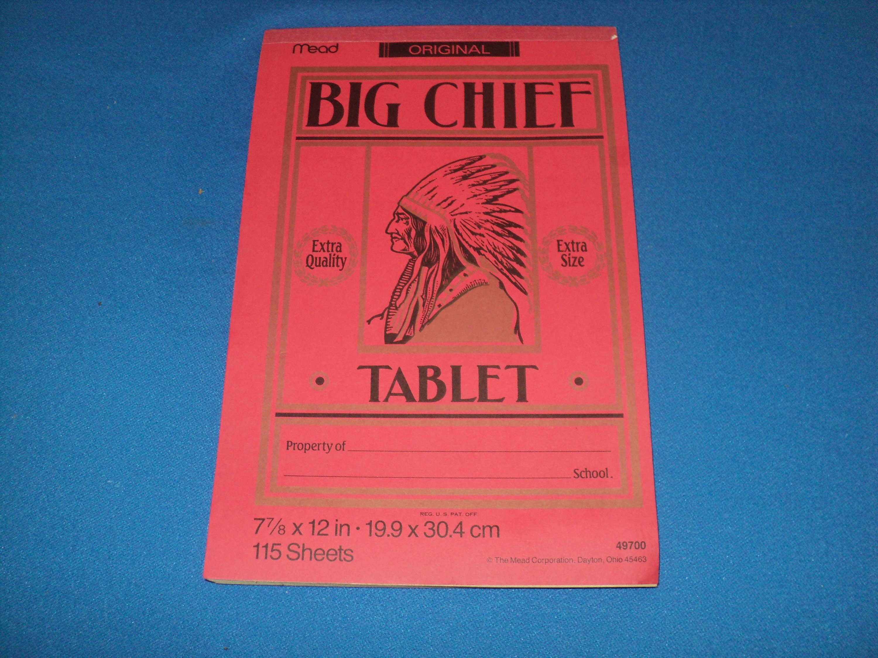 Vintage Original Big Chief Ruled Writing Tablet--Primary Grades--8 X 12  Sheets