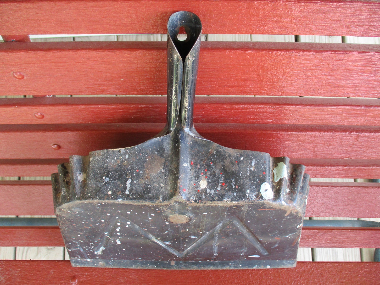 Vintage Metal white Large Dust Pan Etsy