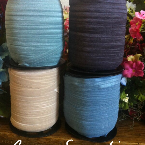 BEST Price on Etsy 4 Elastic Rolls - Foldover Elastic Headband Hair Tie Material