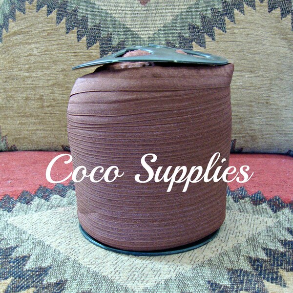 BEST Price on Etsy Brown Elastic Roll - Foldover Elastic Headband Hair Tie Material