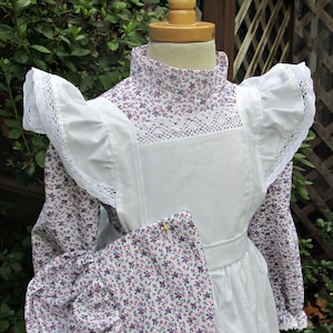 Girls Pioneer Dress,Bonnet and Pinafore /Long or Short sleeves..(PLEASE READ details inside ad)