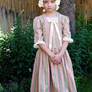Girls  Colonial sz. 9 to 12  costume/Dress..and  Mob Cap .. .PLEASE read full details