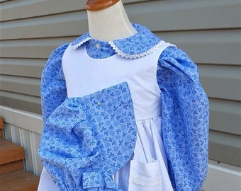 Girls Laura Ingalls Pioneer  dress/Little House Prairie..Front buttoned ....PLEASE read full details inside ad