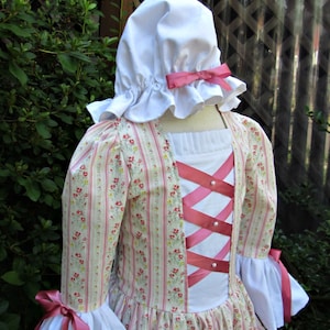 Girls Colonial Dress Williamsburg Felicity Costume./PLEASE read full details in ad.