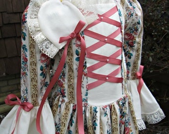 Girls Colonial dress/Williamsburg Felicity costume .(PLEASE read full details inside ad