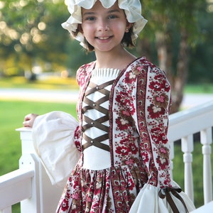 Girls Colonial dress & Cap /..please read full details inside ad .
