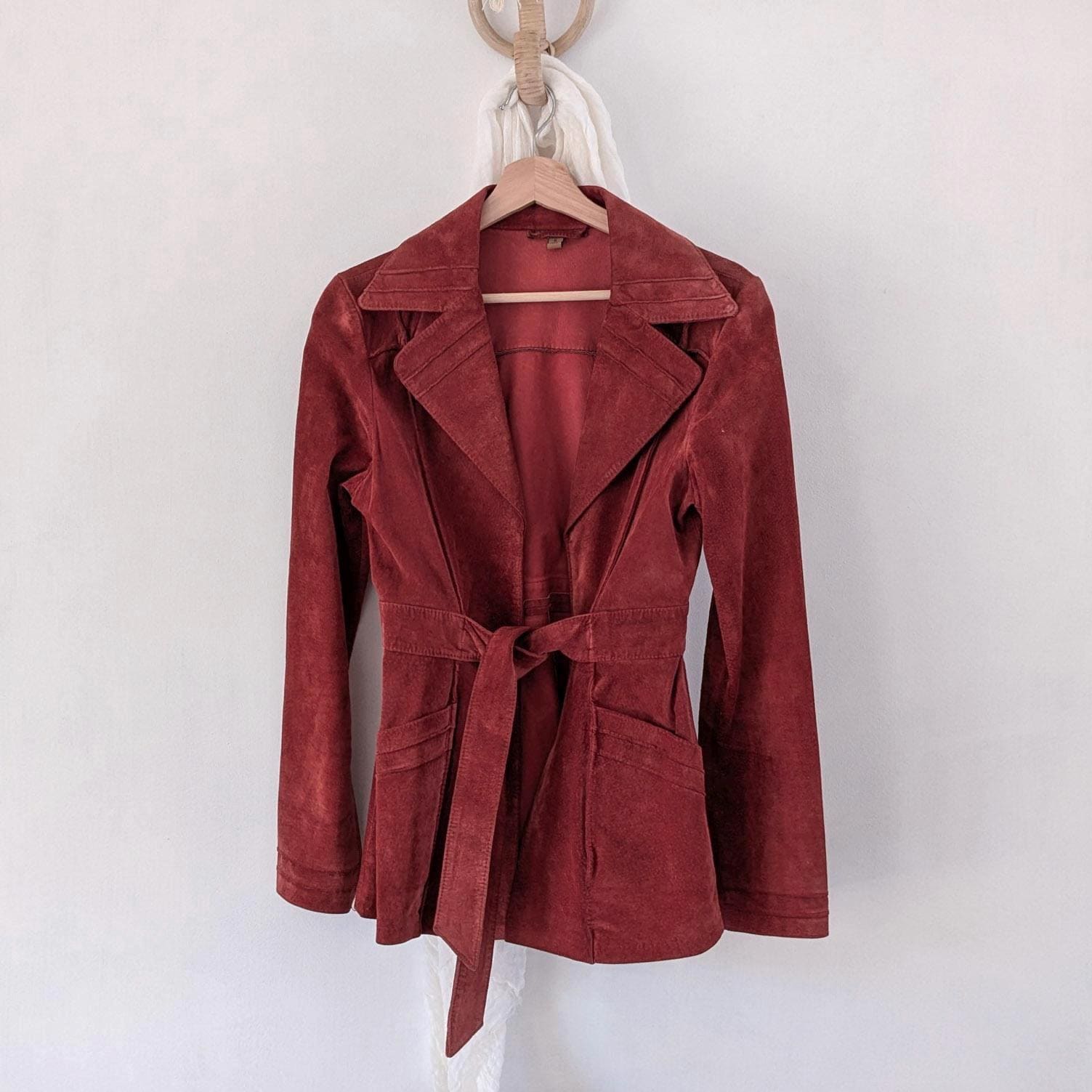 Vintage Red Suede Jacket - Etsy