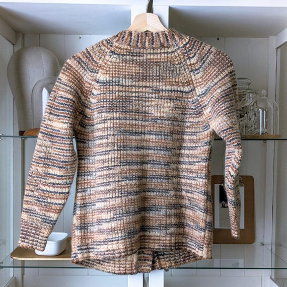 H A N D M A D E   Vintage Multi Tone Brown V-Neck… - image 4