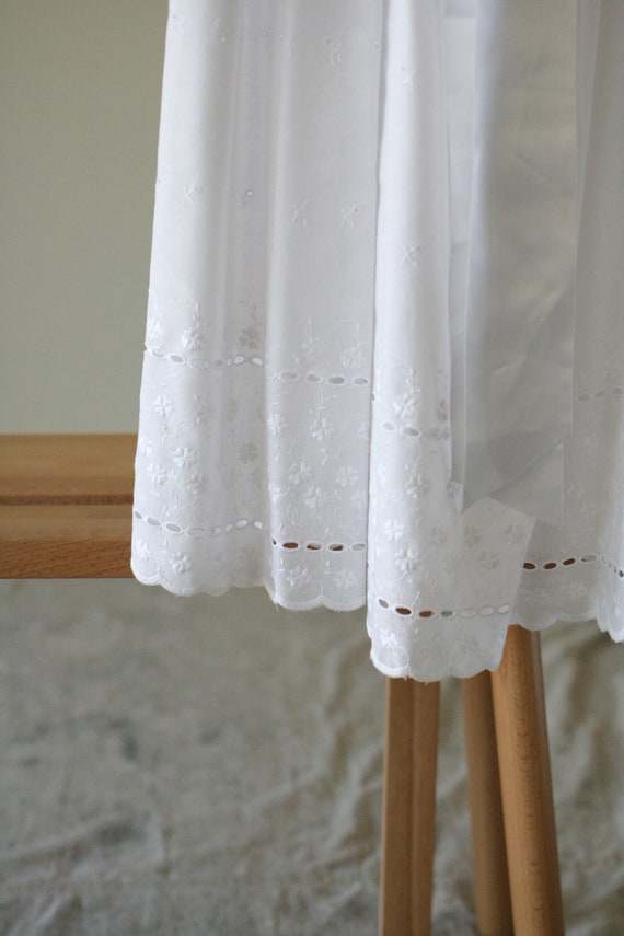80's Vintage White Eyelet Lace JCPenney's Midi Dr… - image 5