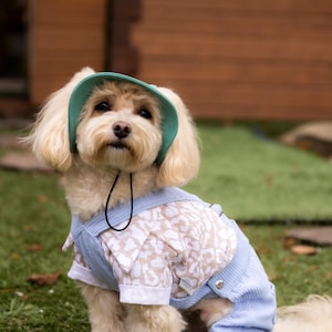 モスリン犬用シャツ、オーガニックコットン犬服、軽量夏用犬用シャツ、小型犬用カスタム衣装、フレンチブルドッグ服