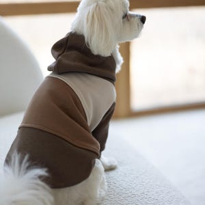 Custom dog hoodie, brown, beige, purple. Sweater with unique design, gift for dog, for her, for dog owners. Dog Apparel, Gift for Dog lover